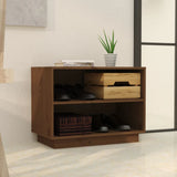 Shoe Cabinet Honey Brown 60x34x45 cm Solid Wood Pine - Side View
