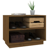Shoe Cabinet Honey Brown 60x34x45 cm Solid Wood Pine - Top-Down View