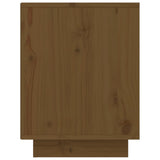 Shoe Cabinet Honey Brown 60x34x45 cm Solid Wood Pine - Rear View