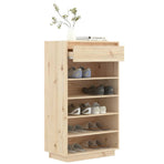 Shoe Cabinet 60x34x105 cm Solid Wood Pine