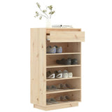 Shoe Cabinet 60x34x105 cm Solid Wood Pine - Top-Down View