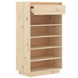 Shoe Cabinet 60x34x105 cm Solid Wood Pine - Close-Up Angle