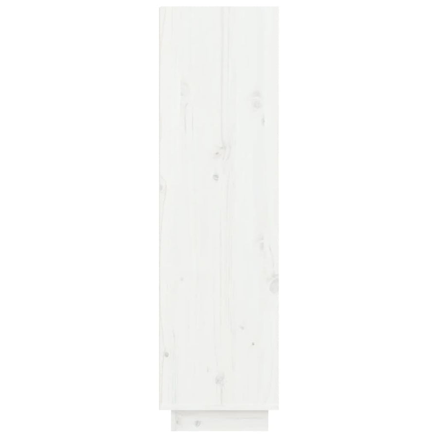 Shoe Cabinet White 60x34x105 cm Solid Wood Pine