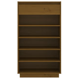 Shoe Cabinet Honey Brown 60x34x105 cm Solid Wood Pine