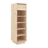 Shoe Cabinet 30x34x105 cm Solid Wood Pine - Front View