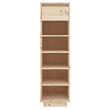 Shoe Cabinet 30x34x105 cm Solid Wood Pine - Side View