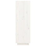 Shoe Cabinet White 30x34x105 cm Solid Wood Pine