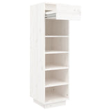 Shoe Cabinet White 30x34x105 cm Solid Wood Pine