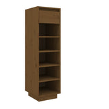 Shoe Cabinet Honey Brown 30x34x105 cm Solid Wood Pine - Front View