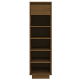 Shoe Cabinet Honey Brown 30x34x105 cm Solid Wood Pine