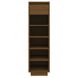 Shoe Cabinet Honey Brown 30x34x105 cm Solid Wood Pine - Side View