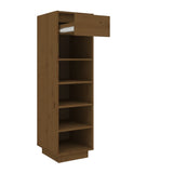 Shoe Cabinet Honey Brown 30x34x105 cm Solid Wood Pine - 45-Degree Angle
