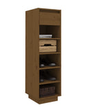 Shoe Cabinet Honey Brown 30x34x105 cm Solid Wood Pine - Close-Up Angle