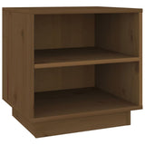 Bedside Cabinet Honey Brown 40x34x40 cm Solid Wood Pine - Front View