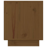 Bedside Cabinet Honey Brown 40x34x40 cm Solid Wood Pine - Rear View