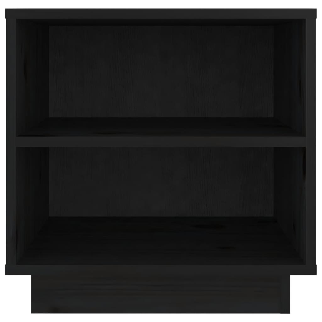 Bedside Cabinet Black 40x34x40 cm Solid Wood Pine