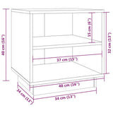 Bedside Cabinet Black 40x34x40 cm Solid Wood Pine
