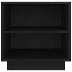 Bedside Cabinets 2 pcs Black 40x34x40 cm Solid Wood Pine