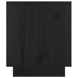 Bedside Cabinets 2 pcs Black 40x34x40 cm Solid Wood Pine - Close-Up Angle