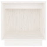 Bedside Cabinet White 40x30x40 cm Solid Wood Pine - Top-Down View