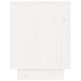 Bedside Cabinet White 40x30x40 cm Solid Wood Pine - 45-Degree Angle