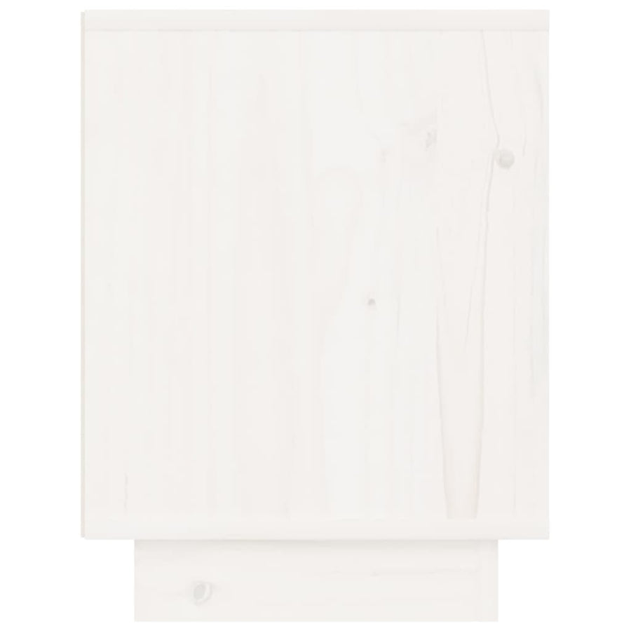 Bedside Cabinet White 40x30x40 cm Solid Wood Pine