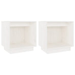 Bedside Cabinets 2 pcs White 40x30x40 cm Solid Wood Pine