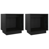 Bedside Cabinets 2 pcs Black 40x30x40 cm Solid Wood Pine