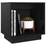 Bedside Cabinets 2 pcs Black 40x30x40 cm Solid Wood Pine - Top-Down View
