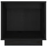 Bedside Cabinets 2 pcs Black 40x30x40 cm Solid Wood Pine - 45-Degree Angle