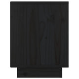 Bedside Cabinets 2 pcs Black 40x30x40 cm Solid Wood Pine - Rear View