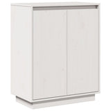 Sideboard White 60x34x75 cm Solid Wood Pine - Front View