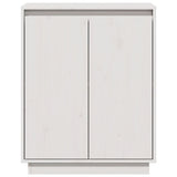 Sideboard White 60x34x75 cm Solid Wood Pine