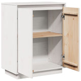 Sideboard White 60x34x75 cm Solid Wood Pine - Close-Up Angle