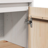 Sideboard White 60x34x75 cm Solid Wood Pine - Extra Image