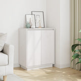 Sideboard White 60x34x75 cm Solid Wood Pine