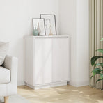 Sideboard White 60x34x75 cm Solid Wood Pine