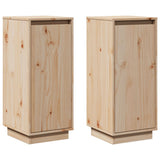 Sideboards 2 pcs 31.5x34x75 cm Solid Wood Pine