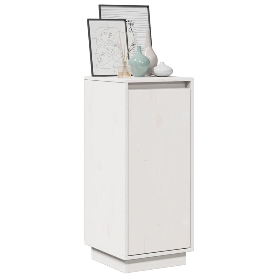 Sideboard White 31.5x34x75 cm Solid Wood Pine