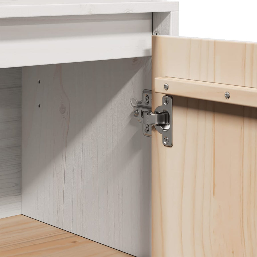 Sideboard White 31.5x34x75 cm Solid Wood Pine