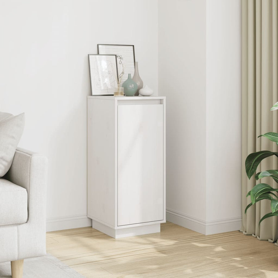 Sideboard White 31.5x34x75 cm Solid Wood Pine