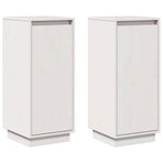 Sideboards 2 pcs White 31.5x34x75 cm Solid Wood Pine