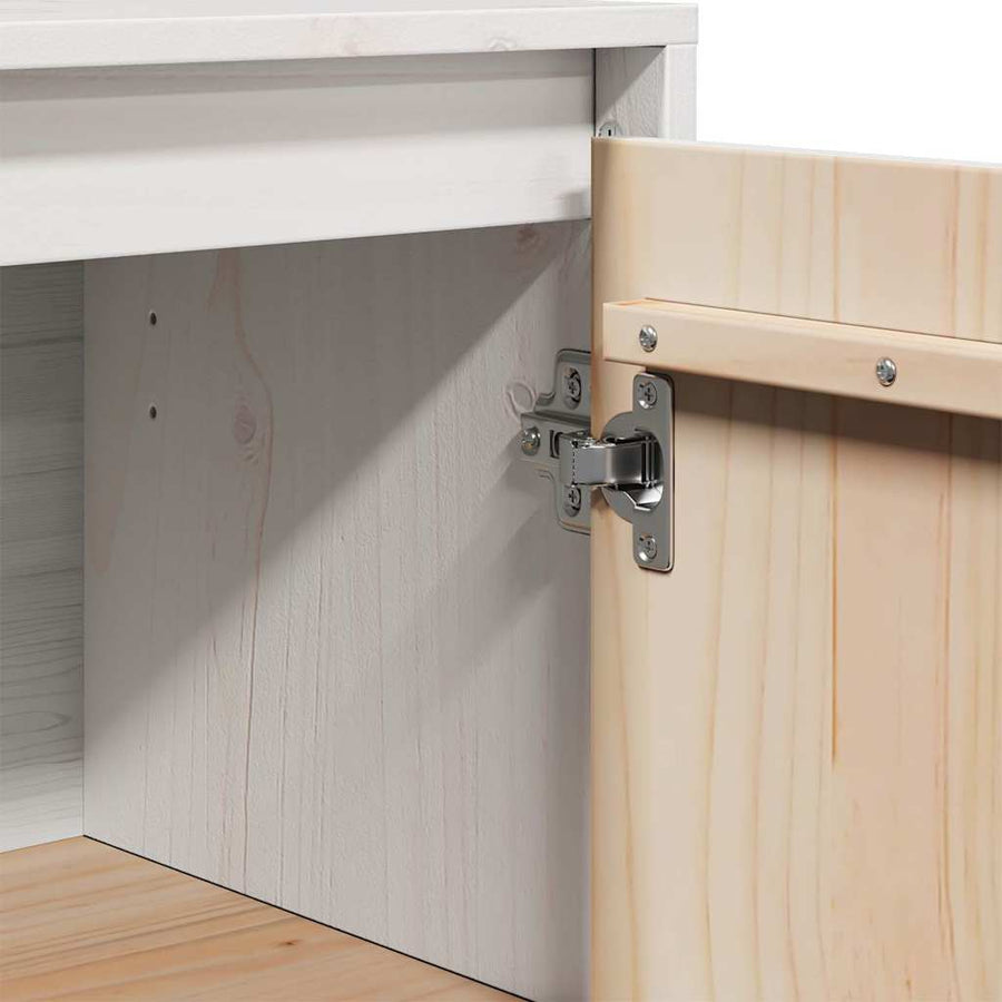 Sideboards 2 pcs White 31.5x34x75 cm Solid Wood Pine