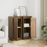 Sideboards 2 pcs Honey Brown 31.5x34x75 cm Solid Wood Pine - Side View