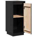 Sideboards 2 pcs Black 31.5x34x75 cm Solid Wood Pine