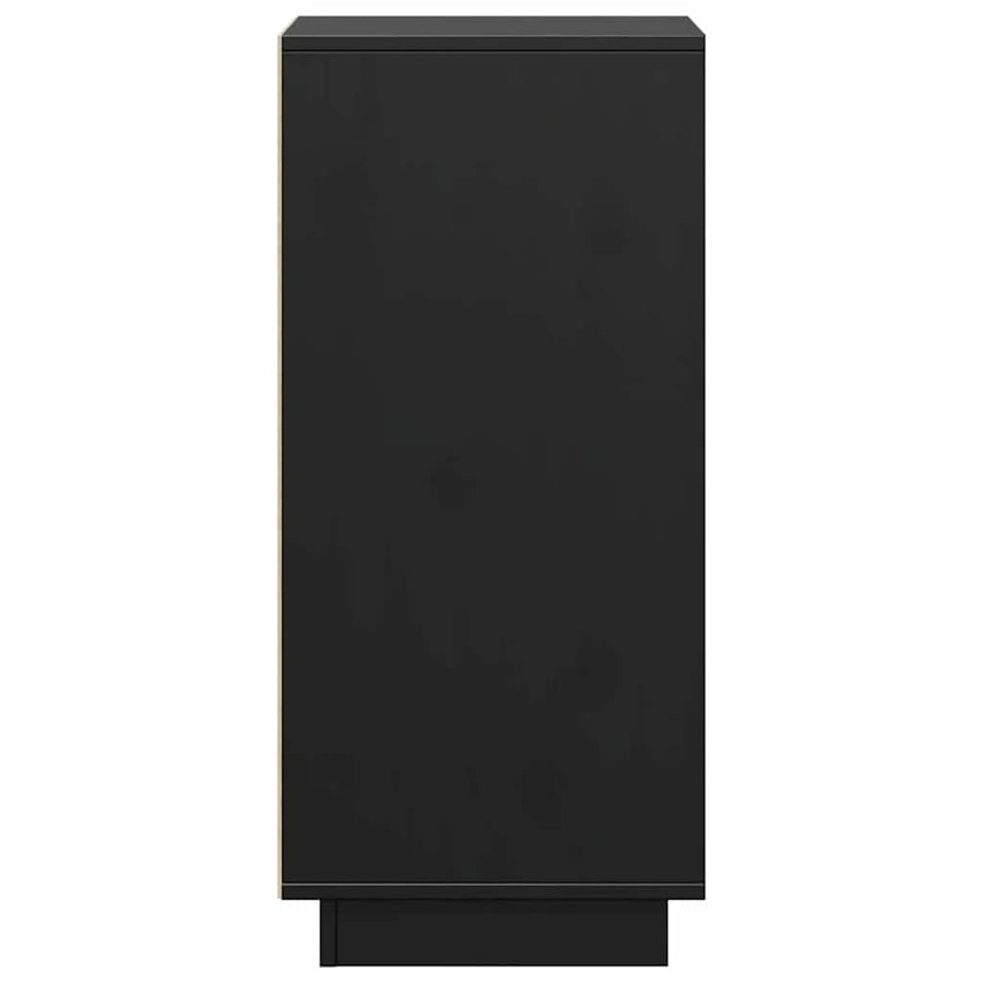 Sideboards 2 pcs Black 31.5x34x75 cm Solid Wood Pine