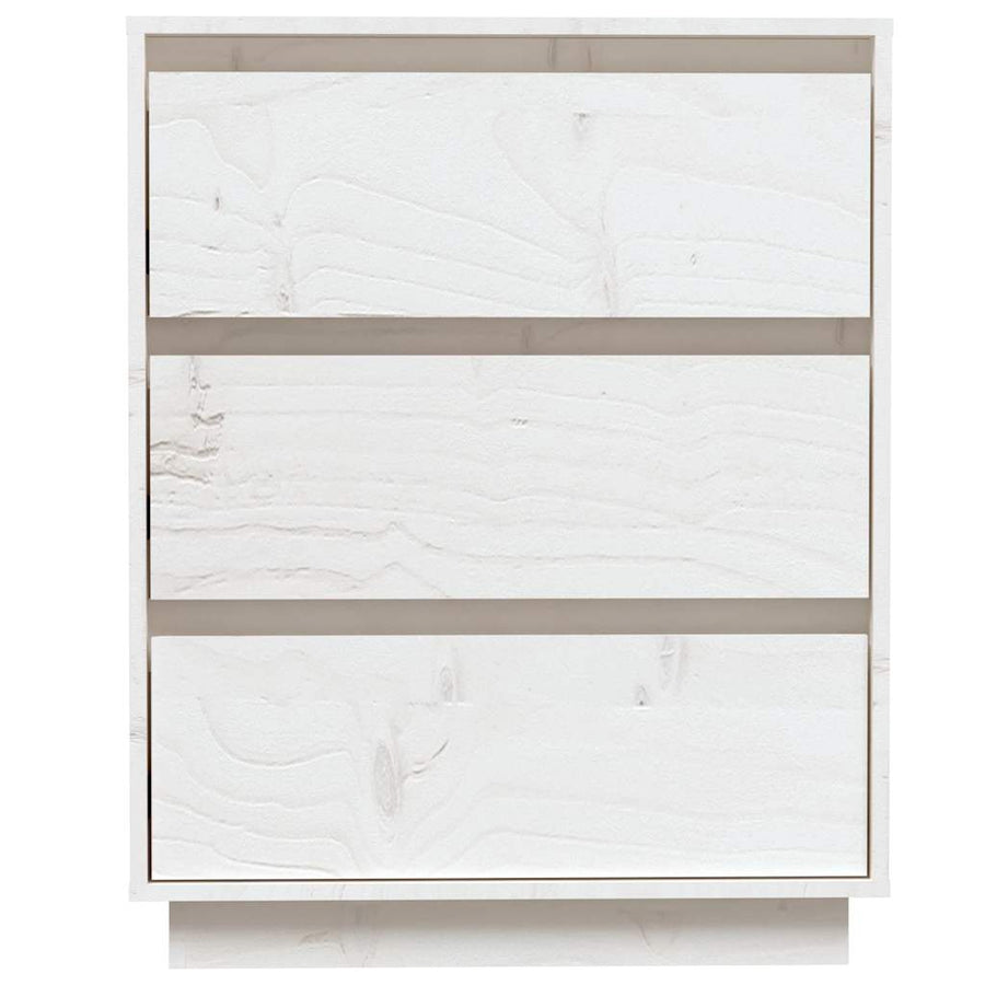 Sideboard White 60x34x75 cm Solid Wood Pine