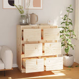 Sideboards 2 pcs 32x34x75 cm Solid Wood Pine - Side View