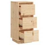Sideboards 2 pcs 32x34x75 cm Solid Wood Pine - Rear View