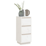 Sideboard White 32x34x75 cm Solid Wood Pine - Top-Down View
